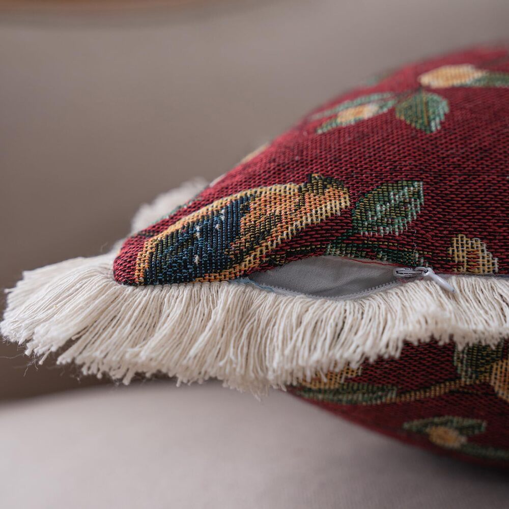 7810 Boho Jacquard Decorative Throw Pillow Covers with Tassels 18x18 Inch - Picture 7 of 7